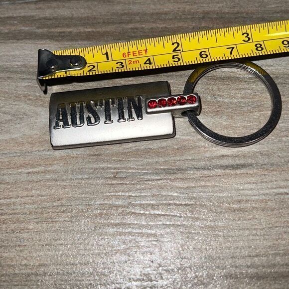 Austin Metal Keychain Name Key Ring Metal Keychain - Picture 5 of 6